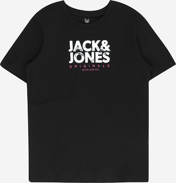 Tricou 'BOOSTER' de la Jack & Jones Junior pe negru: față