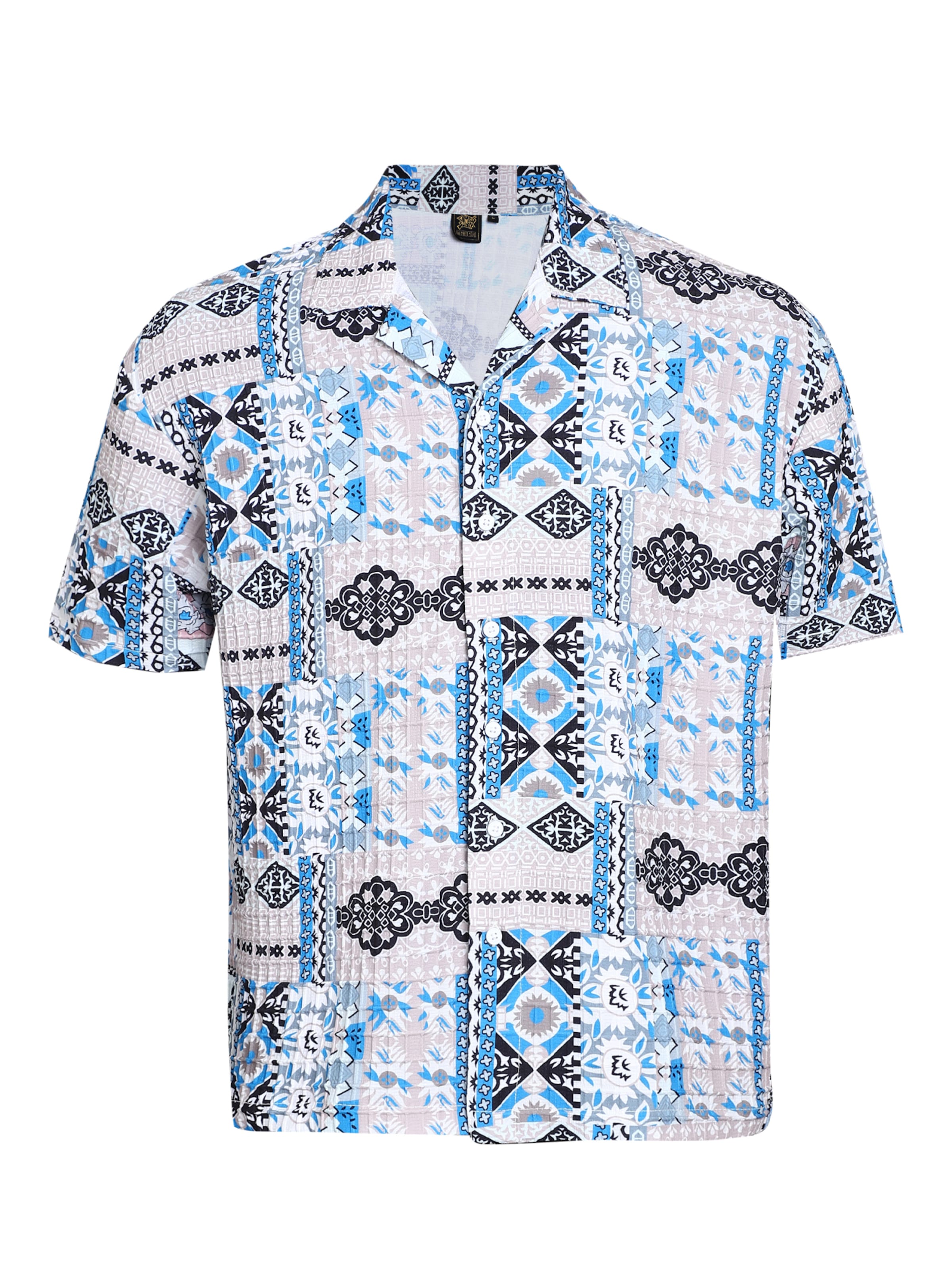 Campus Sutra Regular fit Button Up Shirt 'Winona' in Grey: front