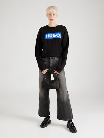 Bluză de molton 'Classic' de la HUGO Blue pe negru