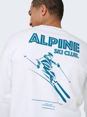 balts Only & Sons Sportisks džemperis 'ONSCERES SKI'