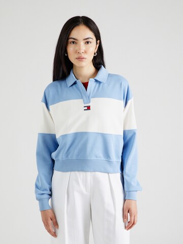Tommy Jeans Mikina – modrá: přední strana