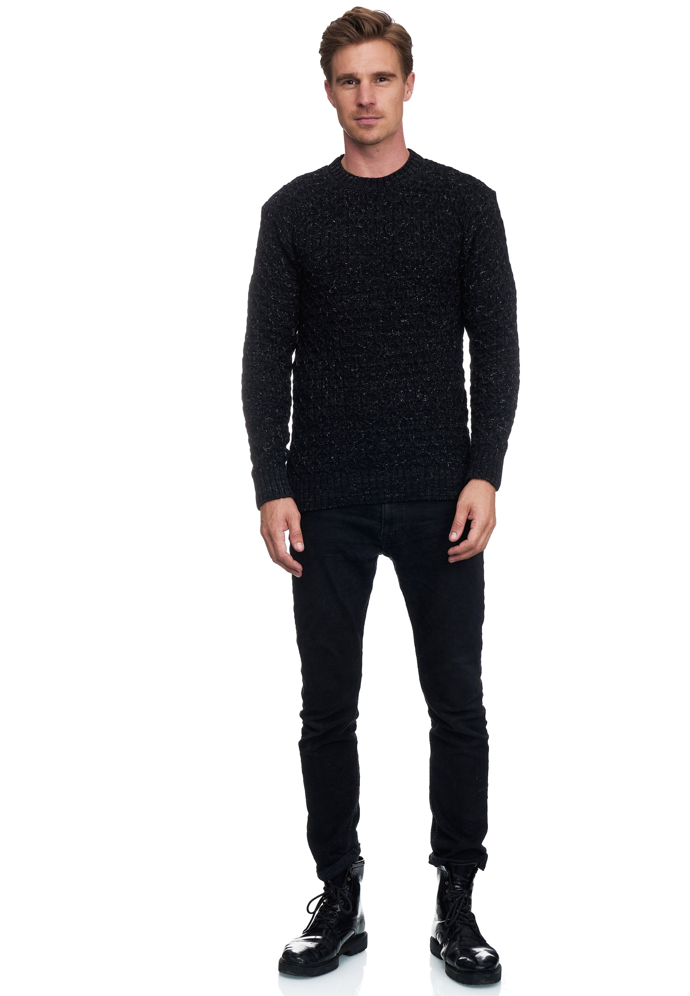 Rusty Neal Strickpullover in Schwarz
