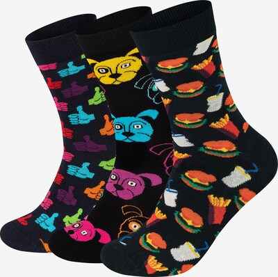 Happy Socks Socken in blau / gelb / orange / rot / schwarz, Produktansicht