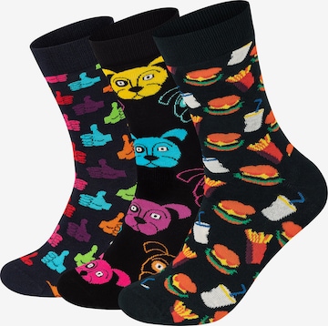 Happy Socks Sokken in Zwart: voorkant