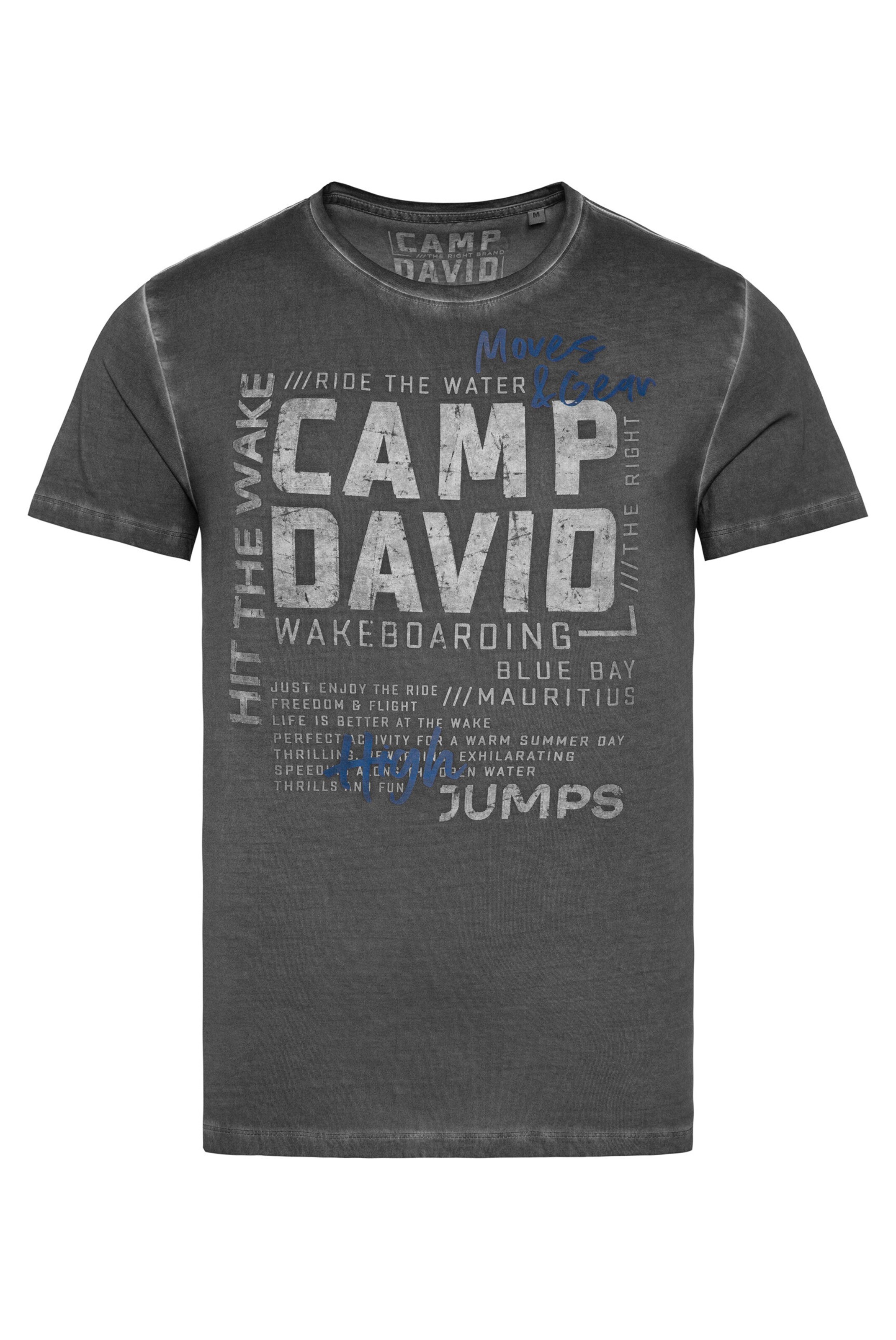 CAMP DAVID Majica | črna barva: sprednja stran