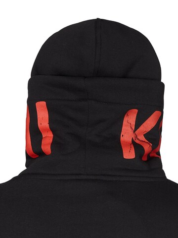 Koyumi Sweatshirt 'Oversize Hoodie mit hohem Kragen – Schwerer 3-Faden Stoff - Break your Neck' in Black