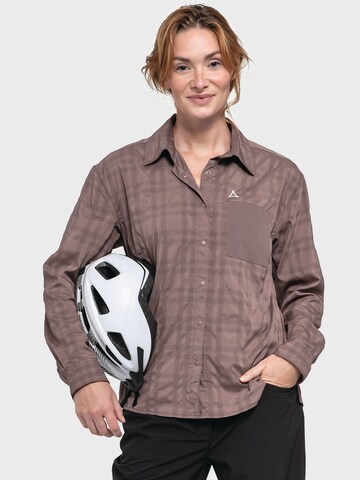 Schöffel Athletic button up shirt ' Bike Blouse Style Jalpuh WMS ' in Purple: front