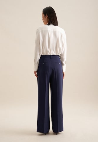 SEIDENSTICKER Wide leg Pleat-front trousers ' Schwarze Rose ' in Blue
