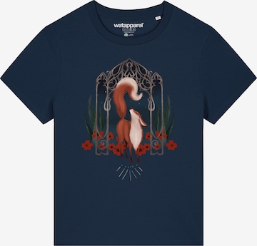 Watapparel Shirt ' Der wunderschöne Fuchs ' in Blauw: voorkant