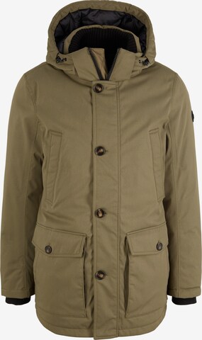 TOM TAILOR Winterparka in Groen: voorkant