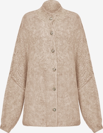 Lilavie Strickjacke ' Lolaa Oversize One Size ' in Braun: Vorderseite