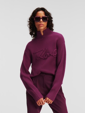 Pull-over Karl Lagerfeld en violet : devant