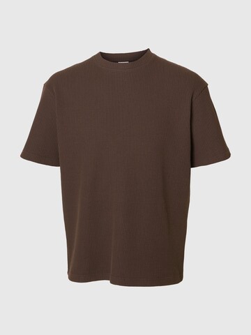 SELECTED HOMME Shirt in Brown: front