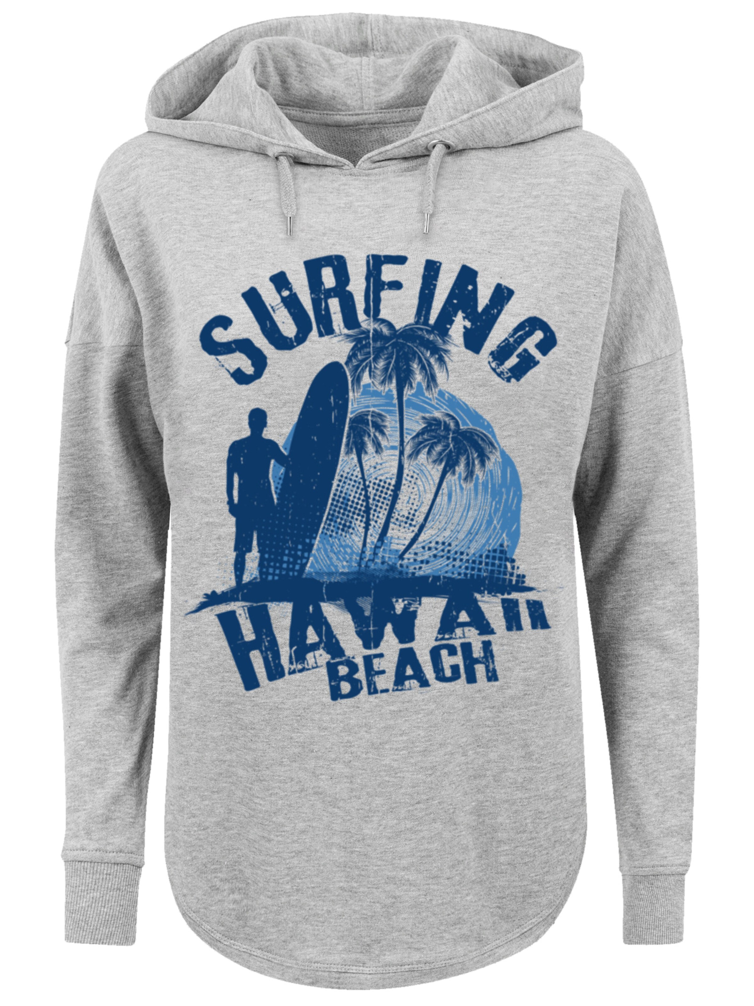 F4NT4STIC Sweatshirt 'Hawaii Surf Beach Summer' in Grijs: voorkant
