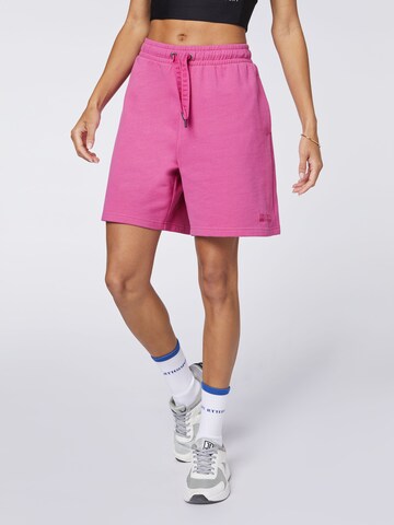 Jette Sport Loose fit Pants in Pink: front