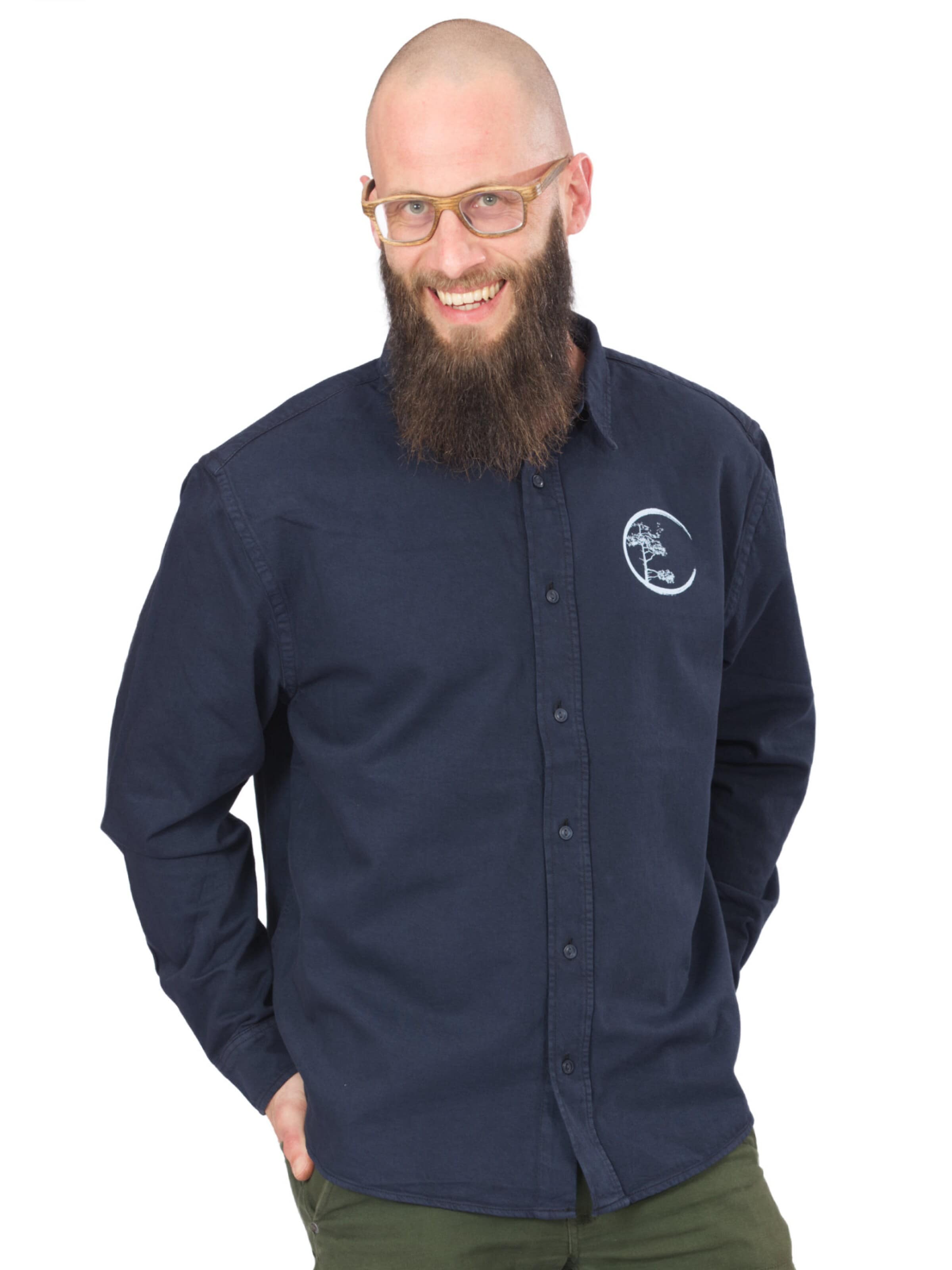 Regular fit Camicia 'Circle' di Life-Tree in blu