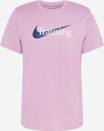 T-Shirt fonctionnel NIKE en violet : devant