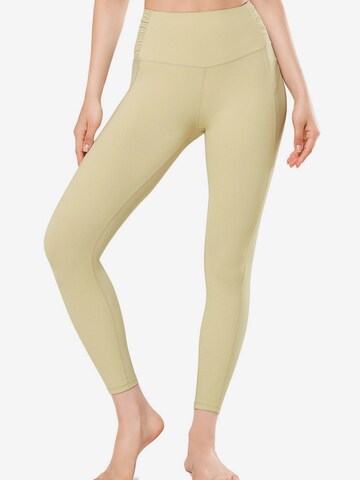 Coupe slim Pantalon de sport 'Fabi' Yvette Sports en vert : devant