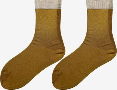 TOO HOT TO HIDE Viskosesöckchen 'NANDA'S SHINY SOCKS' in braun / gelb, Produktansicht