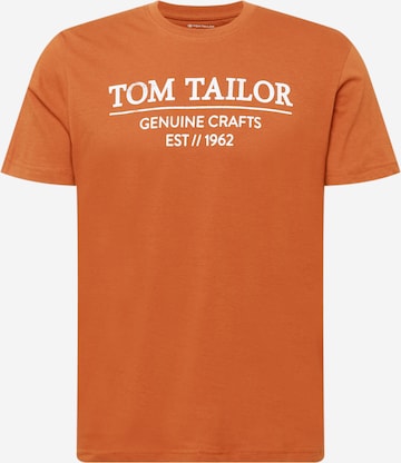 TOM TAILOR Regular Fit T-Shirt in Braun: predná strana