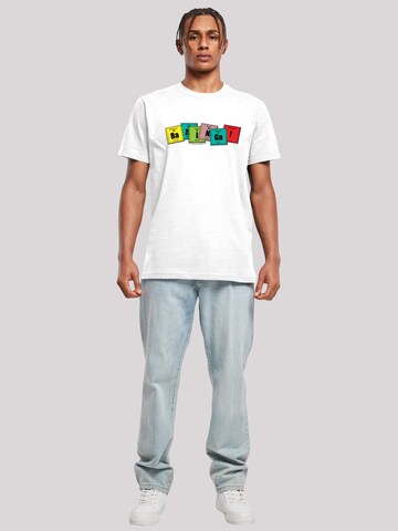 T-Shirt 'Bazinga' F4NT4STIC en blanc