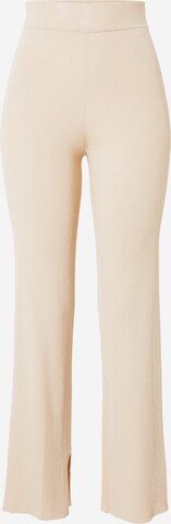 DRYKORN Flared Broek 'ZONE' in Beige: voorkant