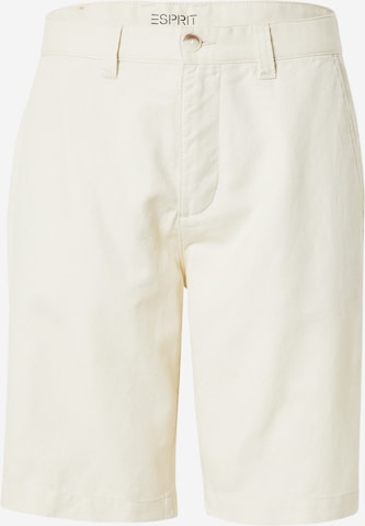 ESPRIT Regular Chino Pants in Beige: front