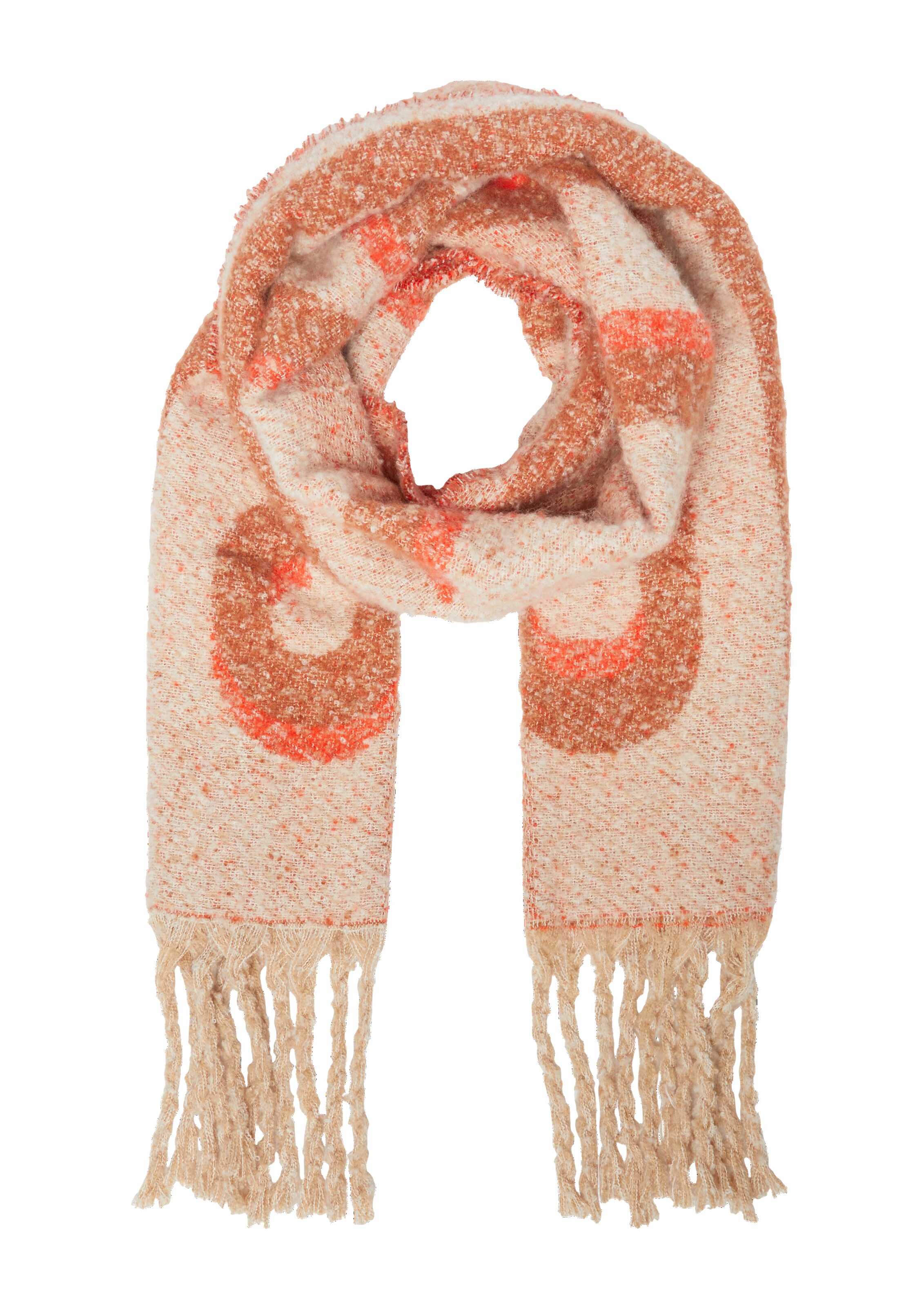 s.Oliver Schal in hellbraun / orange, Produktansicht