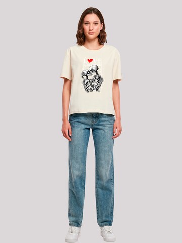 T-shirt 'Love is all you need' F4NT4STIC en beige