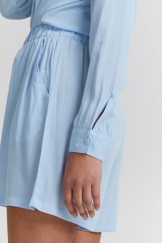 ICHI Wide Leg Hose 'MARRAKECH' in Blau