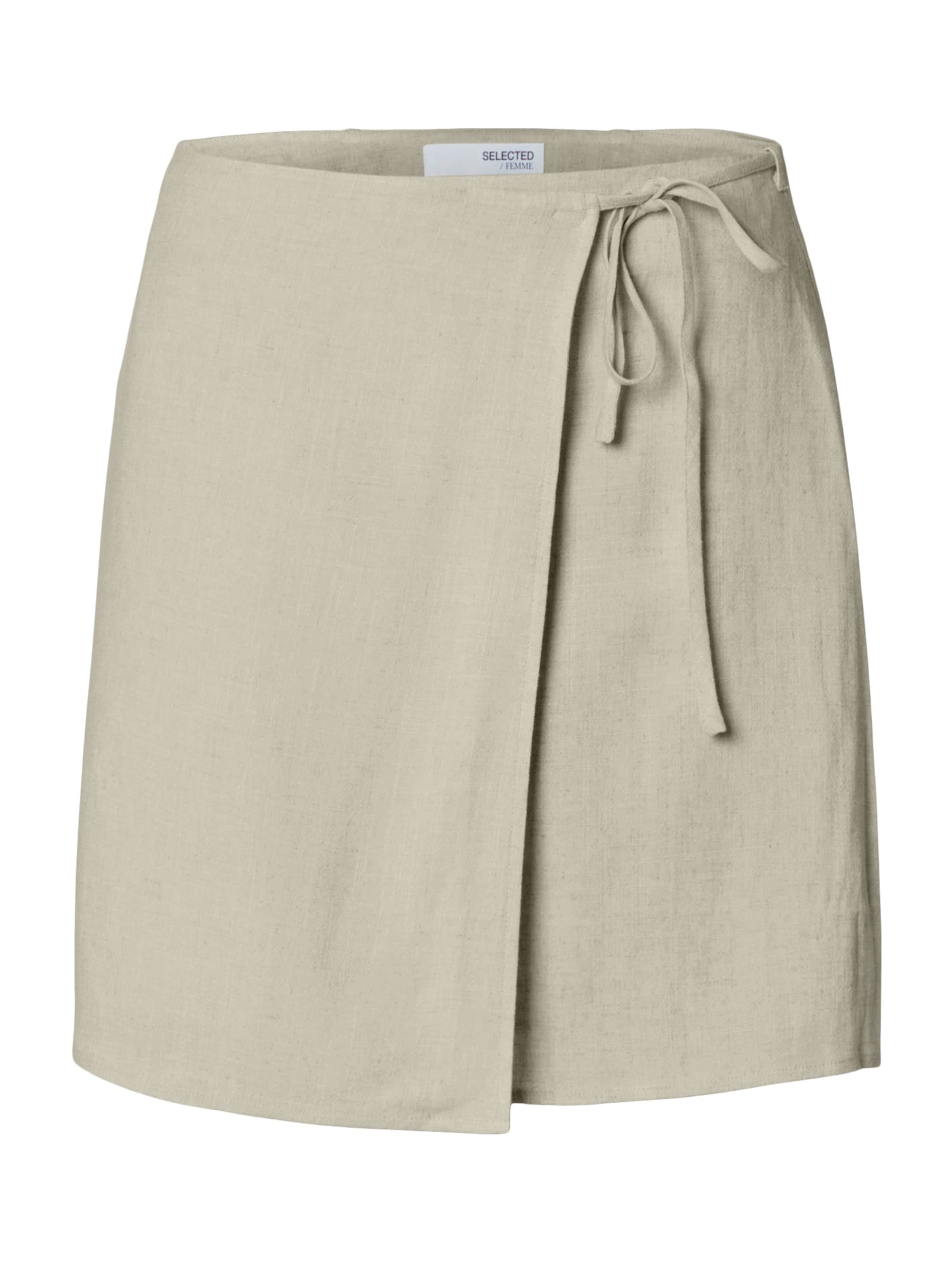 SELECTED FEMME Skirt 'SLFHAZEL' in Beige: front