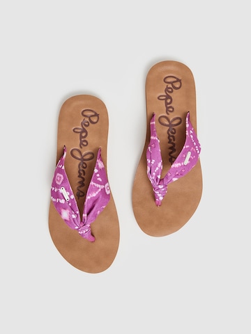 Pepe Jeans T-Bar Sandals ' JAVA TROPICAL ' in Pink