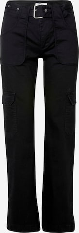 juoda KOROSHI Standartinis Darbinio stiliaus džinsai: priekis