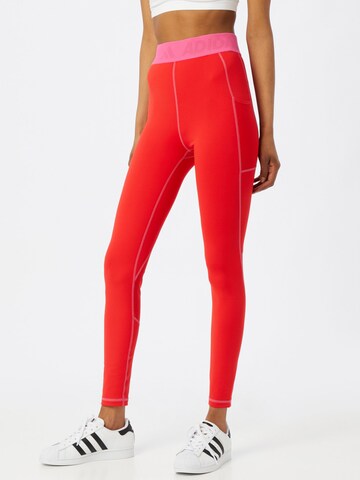 ADIDAS SPORTSWEAR Skinny Sportbroek in Rood: voorkant