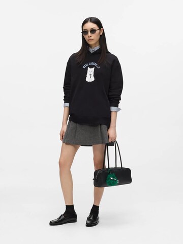 Sweat-shirt 'Choupette-Skizzen' Karl Lagerfeld en noir