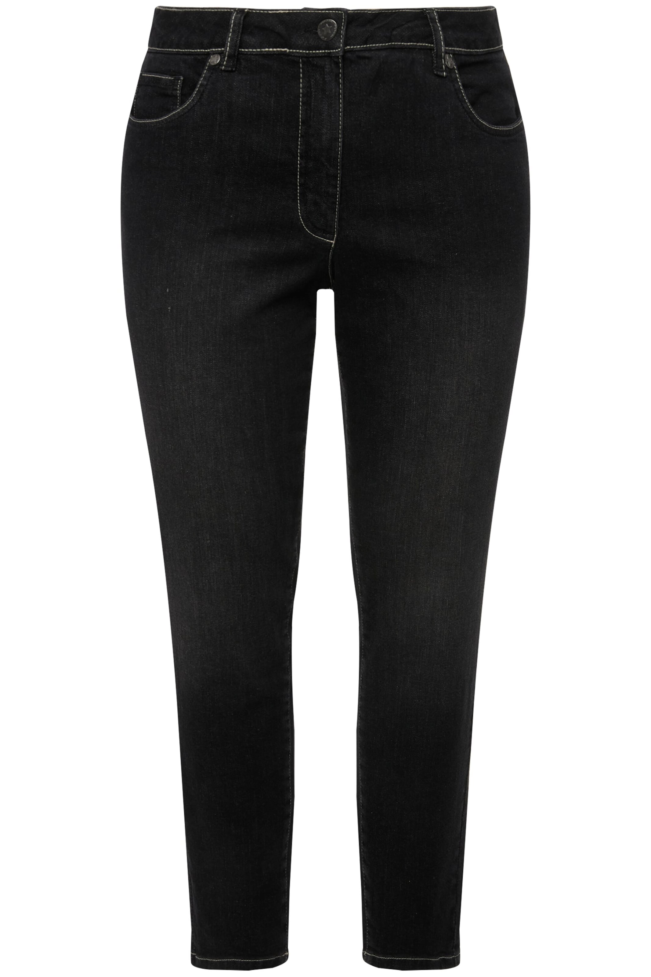 Angel of Style Slimfit Jeans in Zwart: voorkant