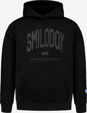 Veste de survêtement Smilodox en noir : devant