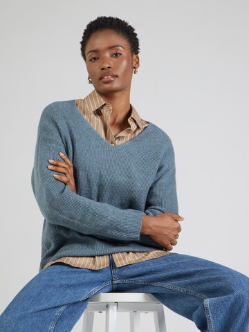 VERO MODA Pullover 'VMCREWLEFILE' i blå: forside