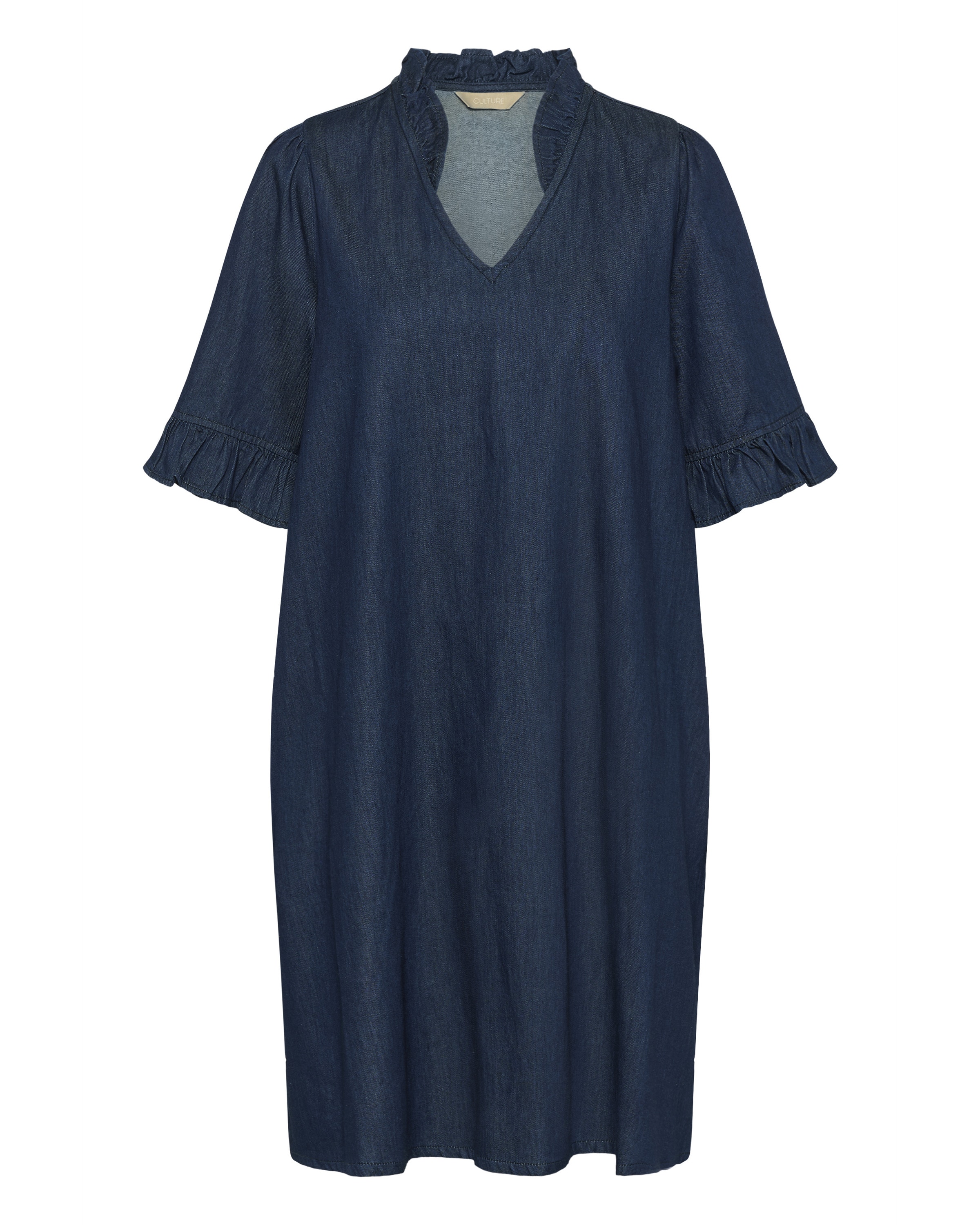 CULTURE Jurk 'CUlava' in Blauw: voorkant