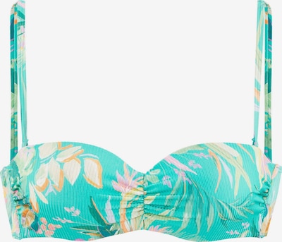 VENICE BEACH Top de bikini en 70/B en turquesa / verde pastel / naranja / blanco, Vista del producto