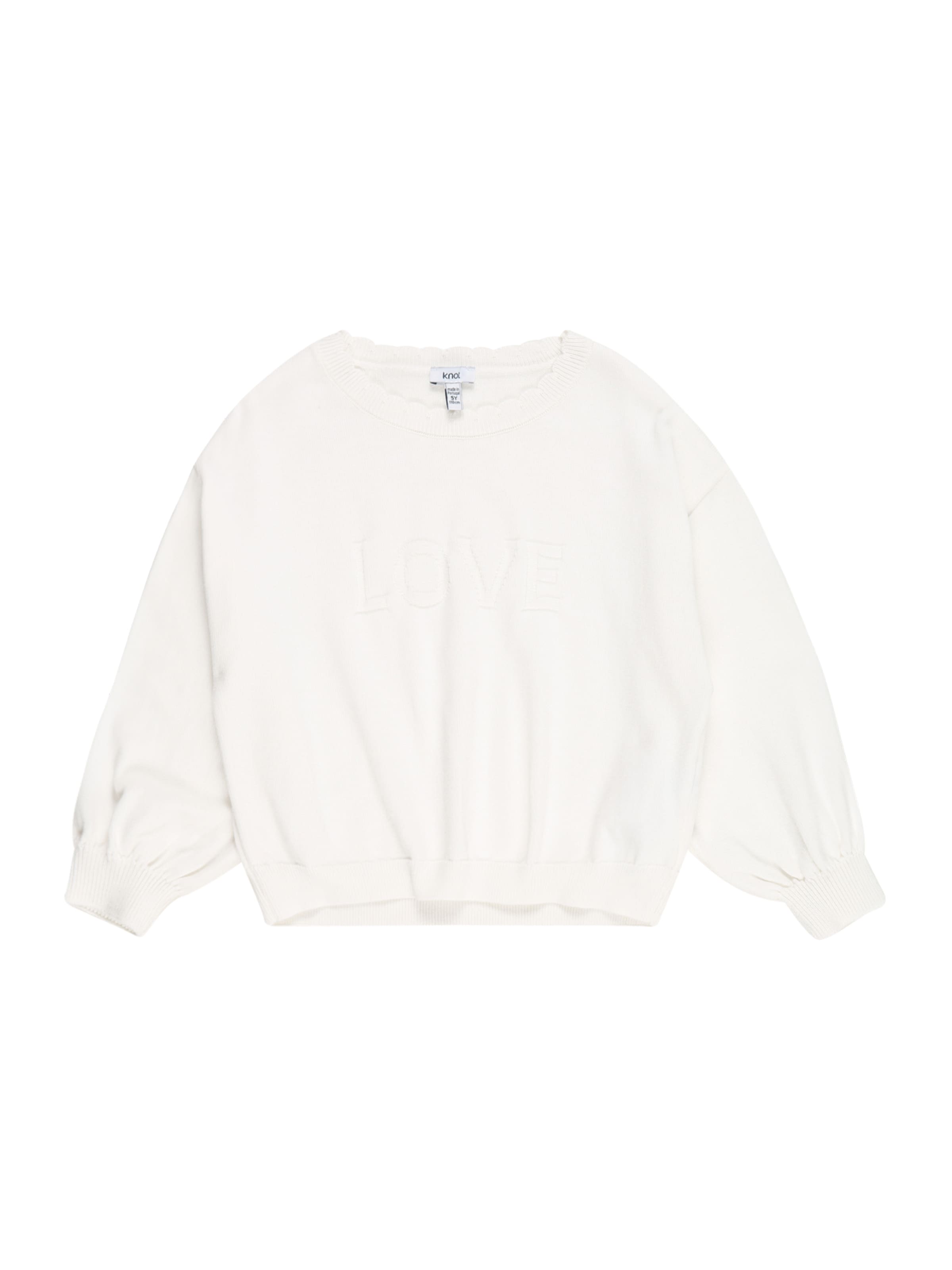 KNOT Sweatshirt 'Love' in Beige: voorkant