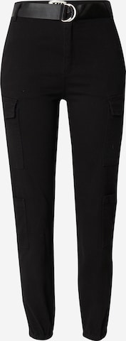 Tally Weijl Tapered Cargo Pants in Black: front