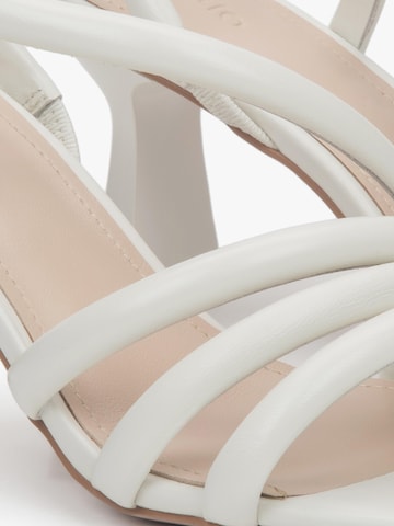 Estro Sandalen met riem '0556' in Wit