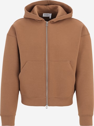 Sweat-shirt 'Simon' WEEKDAY en marron : devant