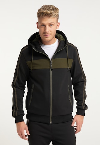 Mo SPORTS Sweatjacke in Schwarz: predná strana