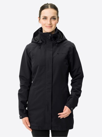 VAUDE Outdoor Coat 'Abelia' in Black: front