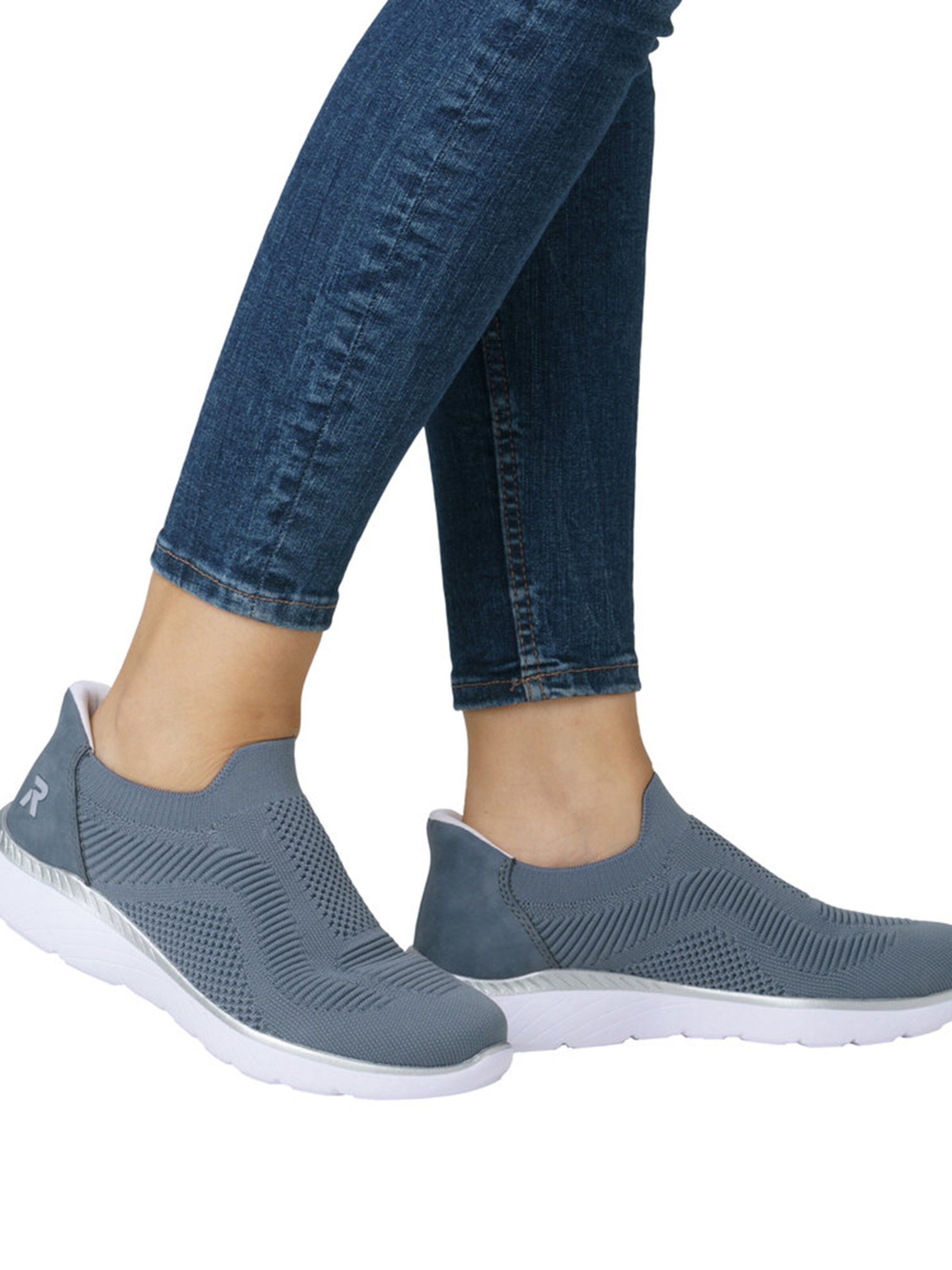 Rieker Sport Спортни обувки Slip On в синьо