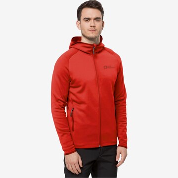 JACK WOLFSKIN Athletic Fleece Jacket 'Baiselberg' in Red: front