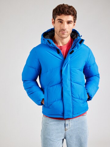 JACK & JONES Winterjas 'JJWORLD' in Blauw: voorkant