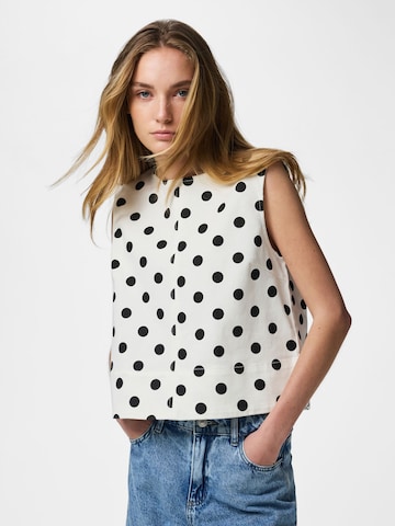 PIECES - Top 'PCSALUME' en blanco: frente